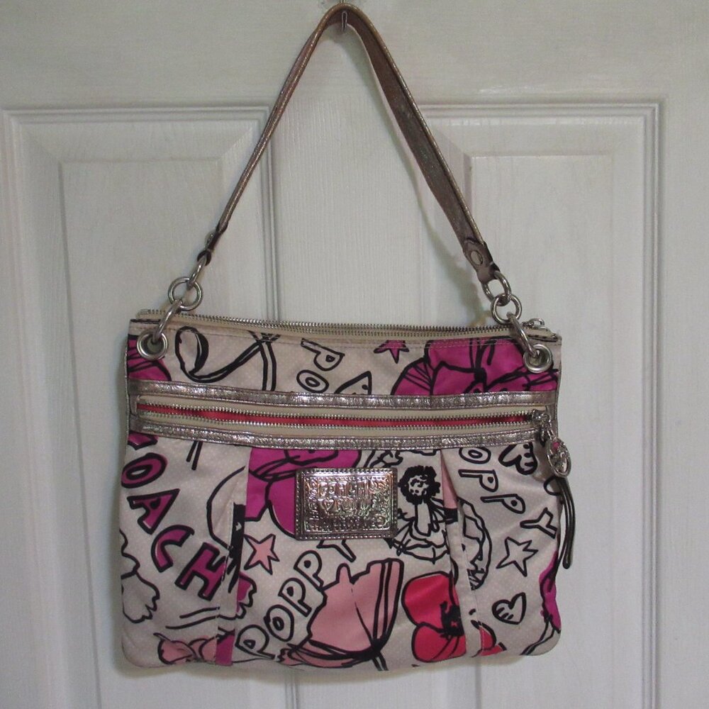 Coach Kyra Graffiti Shoulder Bag - Picture 2 of 12